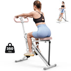 Adjustable Resistance 2-in-1 Squat Row Machine, 350LBS LCD Leg Glute Trainer for Women