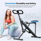 Adjustable Resistance 2-in-1 Squat Row Machine, 350LBS LCD Leg Glute Trainer for Women