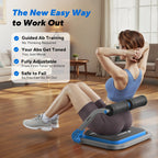 Space-Saving 3-Gear Roll-Up Core Trainer, Adjustable Sit-Up Exercise Equipment for Abs Muscle Building