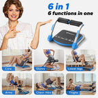 Space-Saving 3-Gear Roll-Up Core Trainer, Adjustable Sit-Up Exercise Equipment for Abs Muscle Building