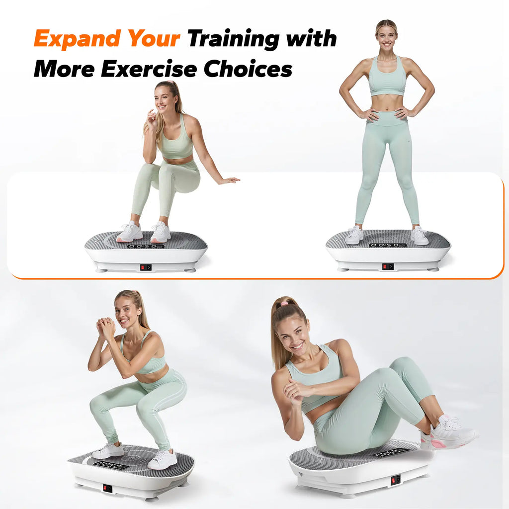 Thin Compact Vibration Plate, Lymphatic Drainage Whole Body Home Fitness Machine