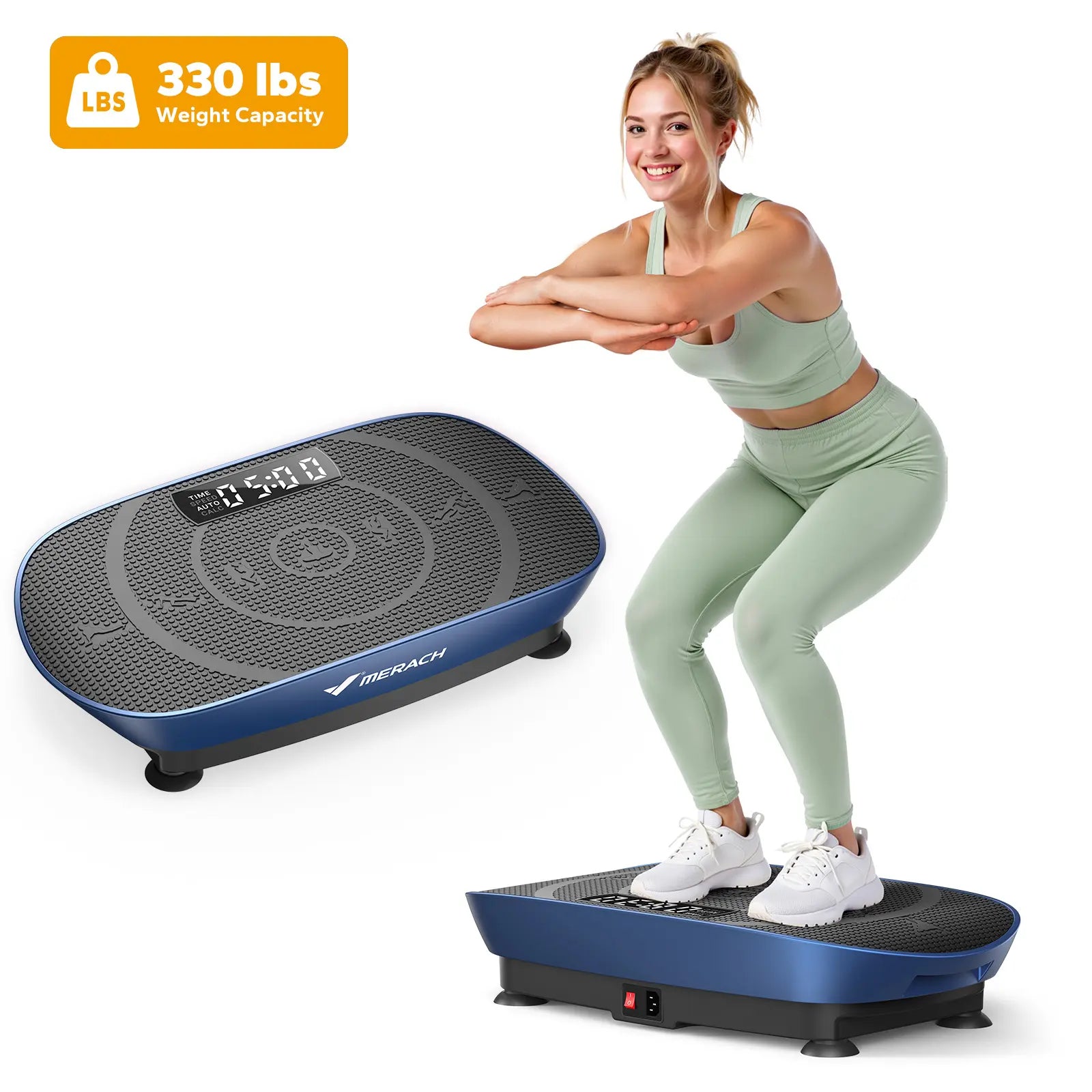 Thin Compact Vibration Plate, Lymphatic Drainage Whole Body Home Fitness Machine