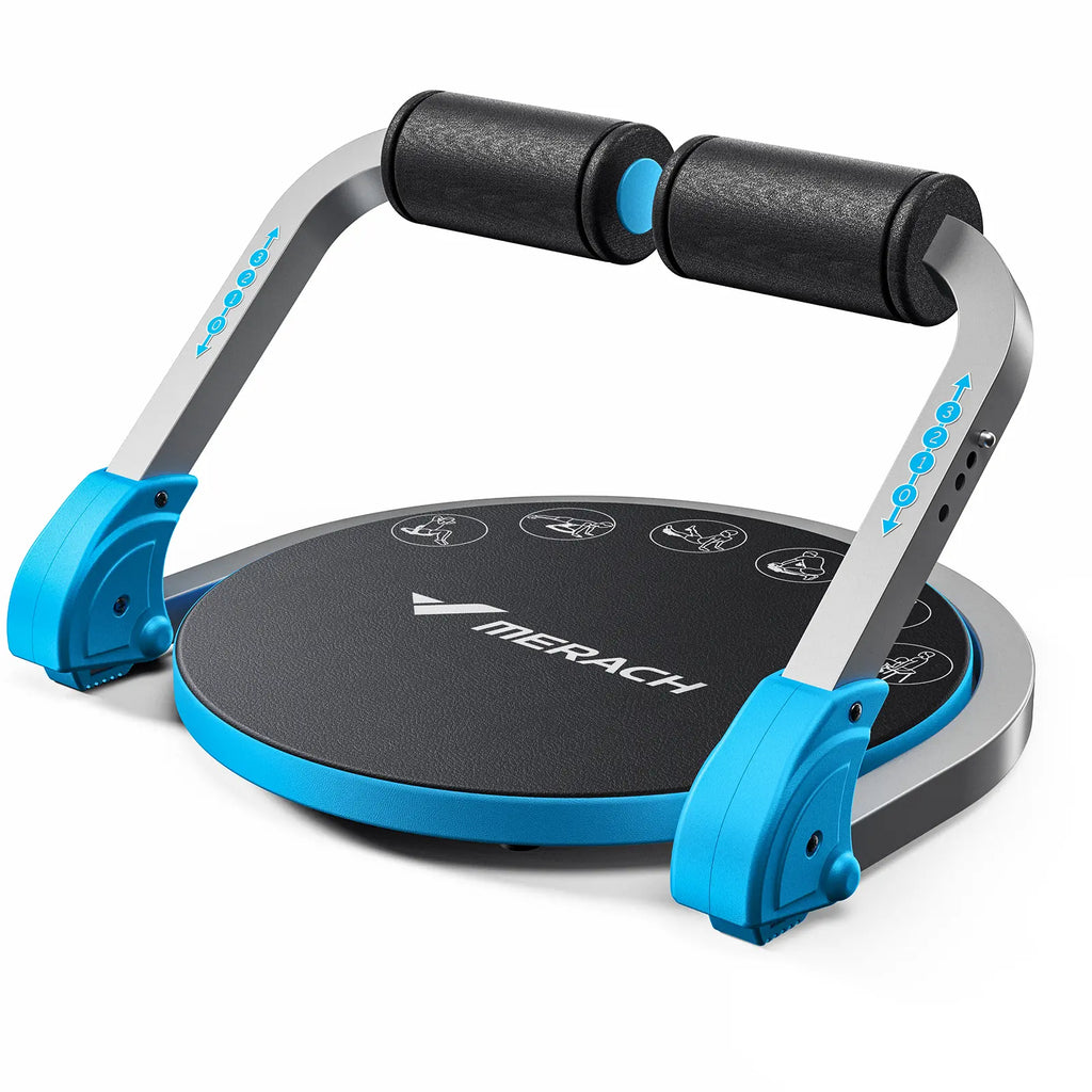 Space-Saving 3-Gear Roll-Up Core Trainer, Adjustable Sit-Up Exercise Equipment for Abs Muscle Building