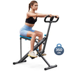 Adjustable Resistance 2-in-1 Squat Row Machine, 350LBS LCD Leg Glute Trainer for Women