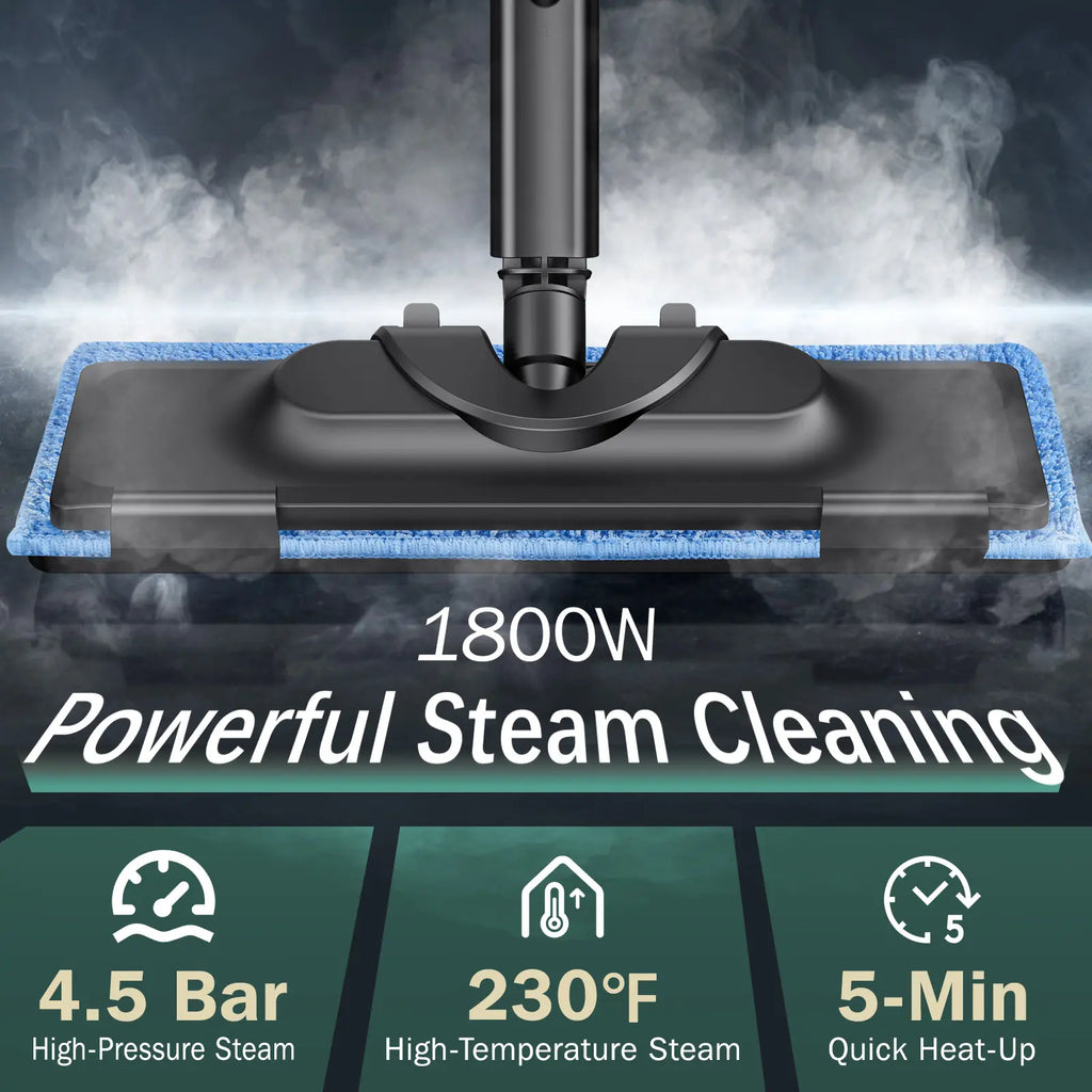 1800W Multifunctional Steam Mop Cleaner 28 Attachments