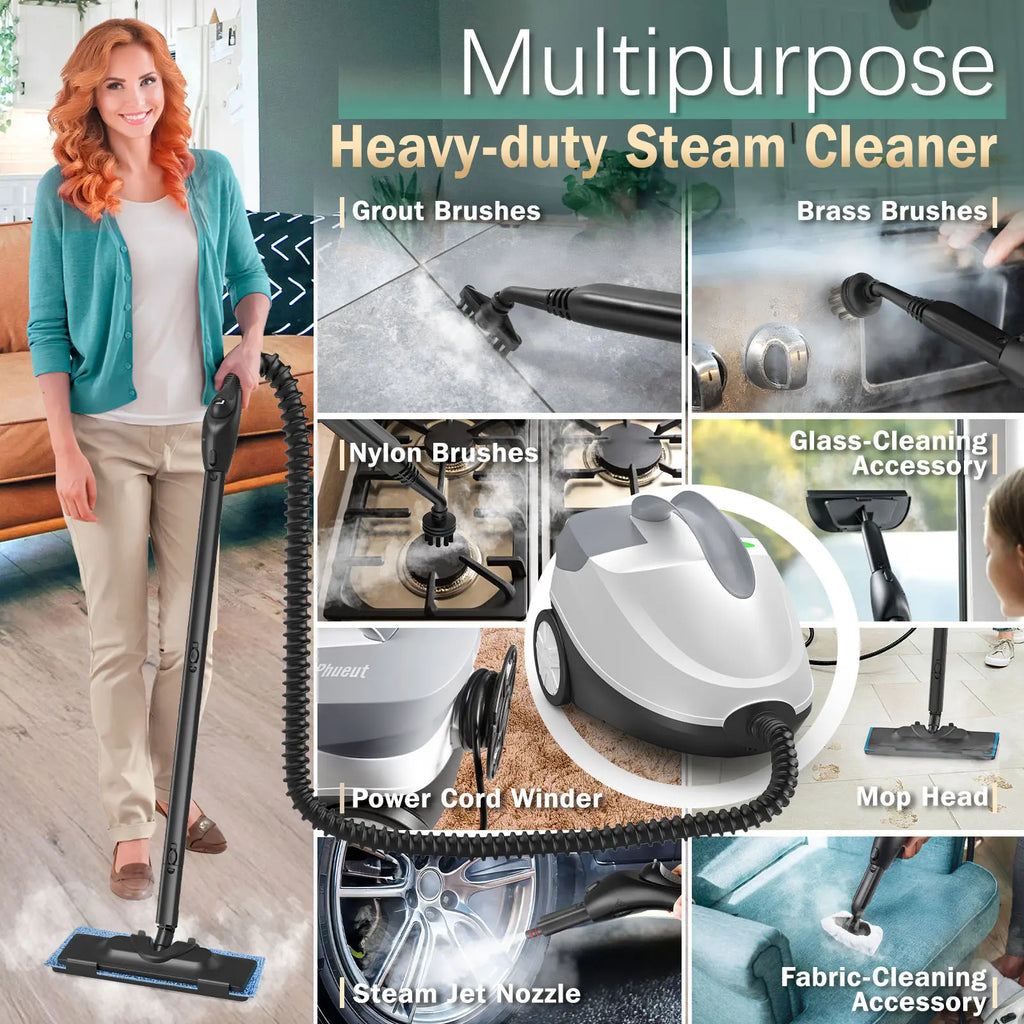 1800W Multifunctional Steam Mop Cleaner 28 Attachments