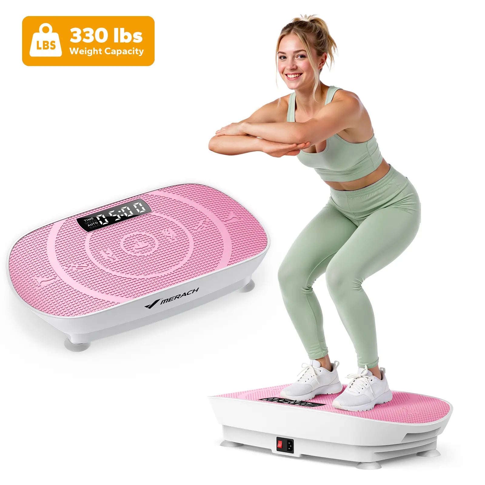 Thin Compact Vibration Plate, Lymphatic Drainage Whole Body Home Fitness Machine